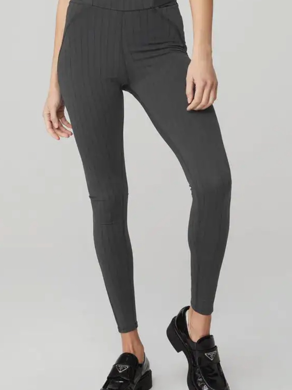 Alo pinstripe jacquard extreme high-waisted legging | size M